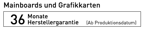 36 Monate Garantieleistung